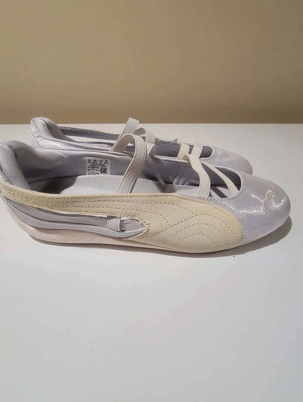 Puma Speedcat Silver Mist Ballet Slip-On Sneakers Size 8 READ DESCRIPTION